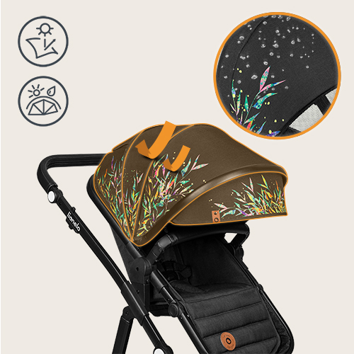 lionelo Amber 3 w 1 Black Silver — Wózek wielofunkcyjny